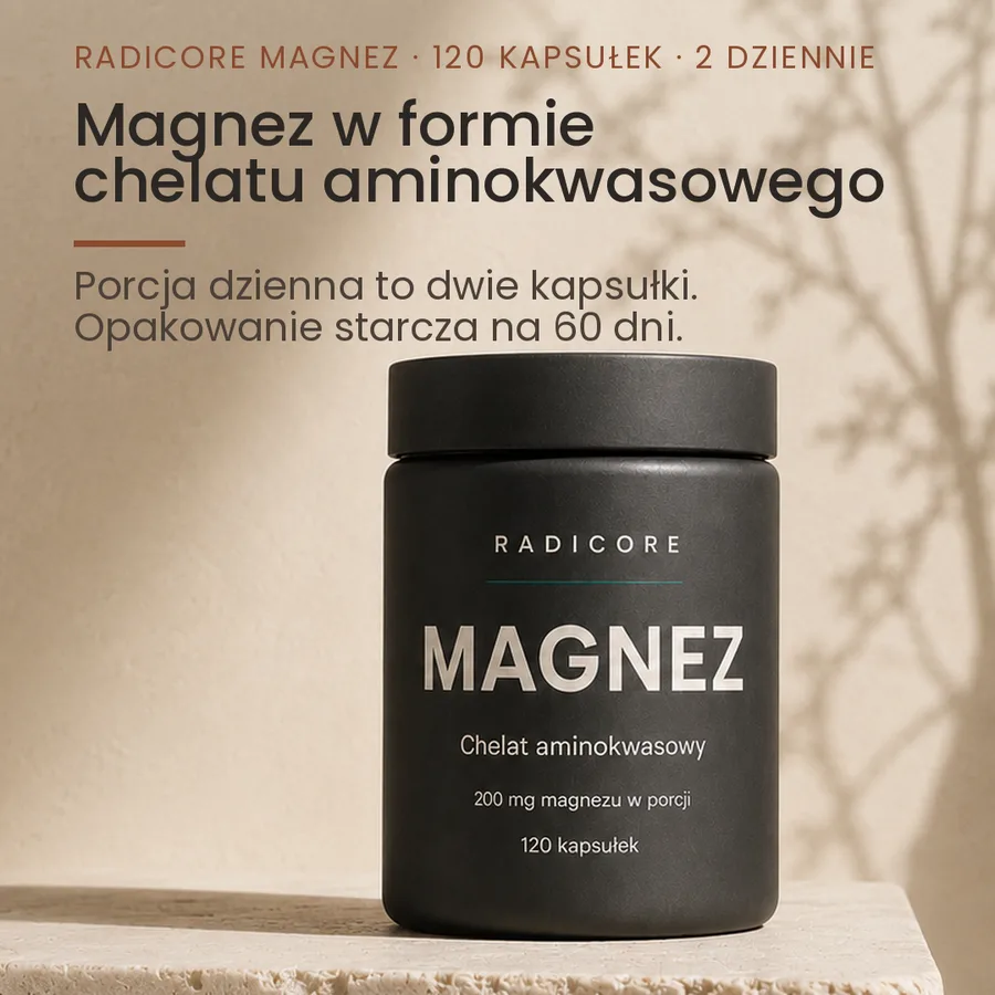 Radicore Magnez - kreacja reklamowa pod test A/B